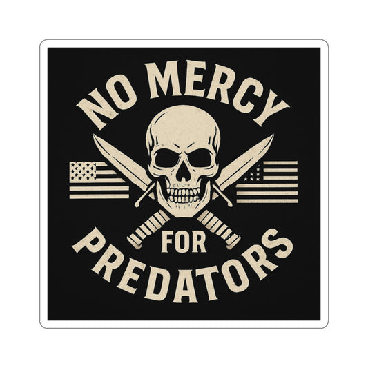 No Mercy for Predators Stickers